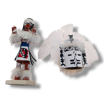 6 Inch White Cloud Kachina Doll with Detachable Mask