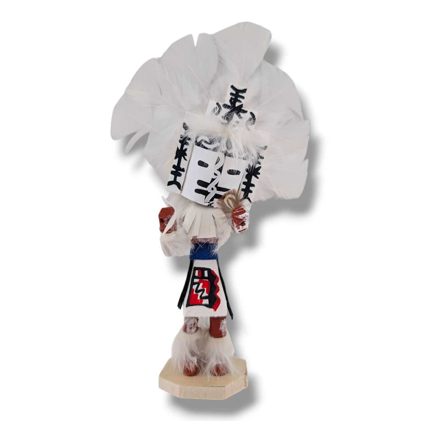 6 Inch White Cloud Kachina Doll with Detachable Mask