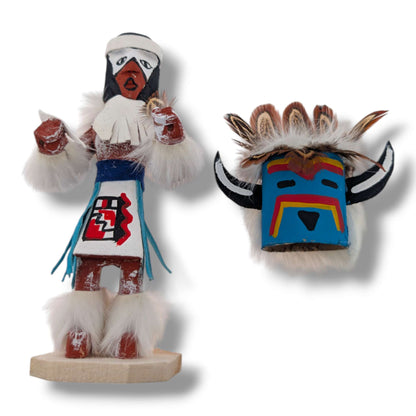 6 Inch Medicine Man Kachina Doll with Detachable Mask