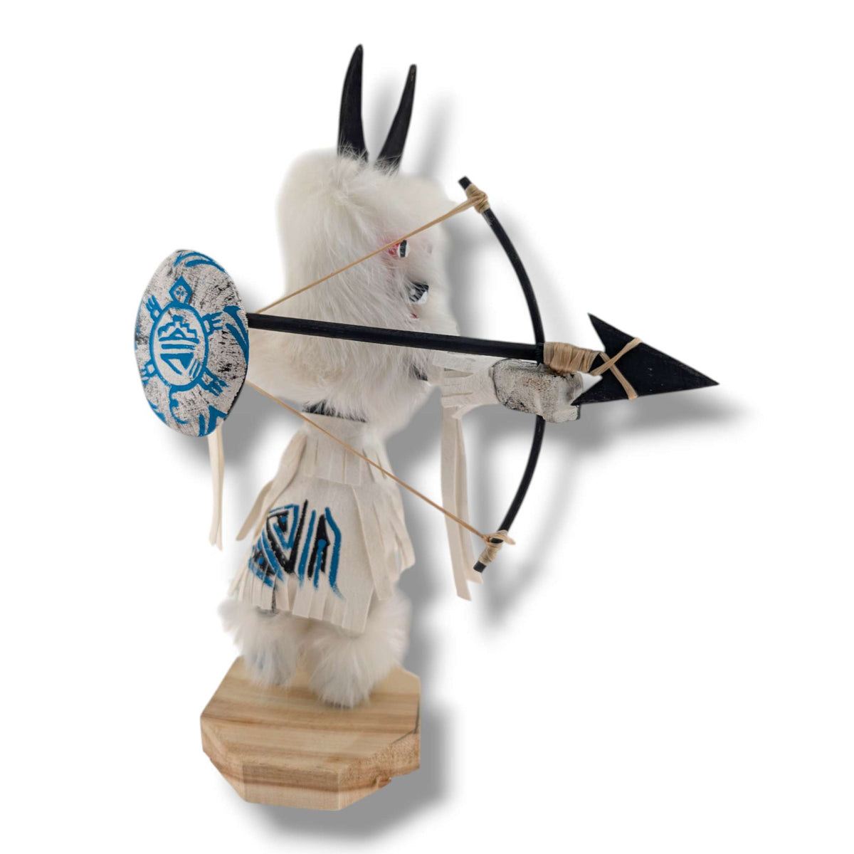 10 Inch White Wolf Kachina Doll