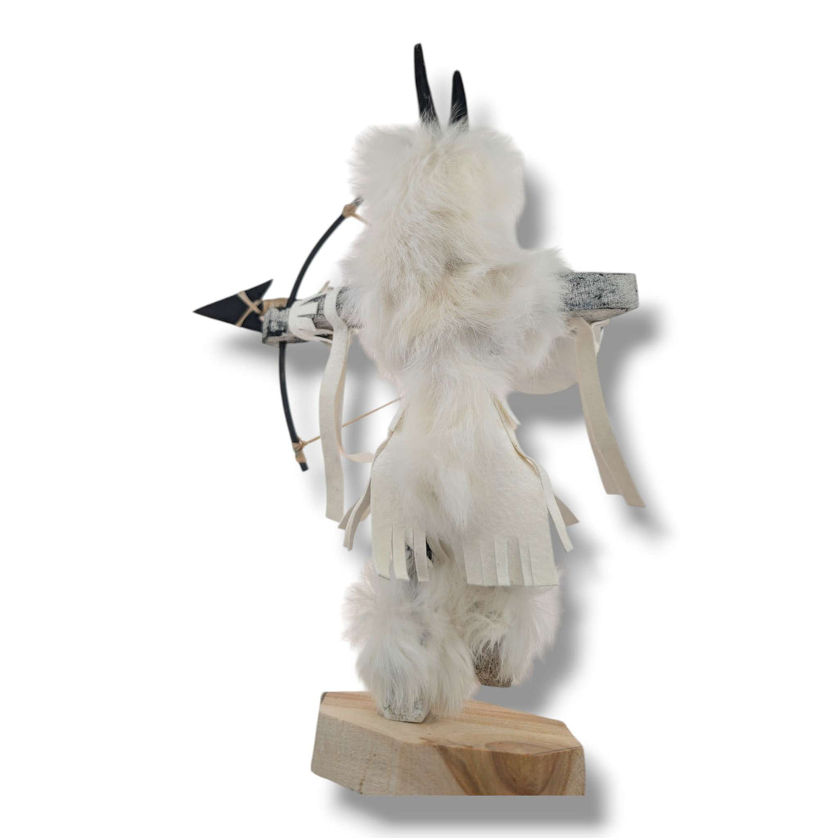 10 Inch White Wolf Kachina Doll