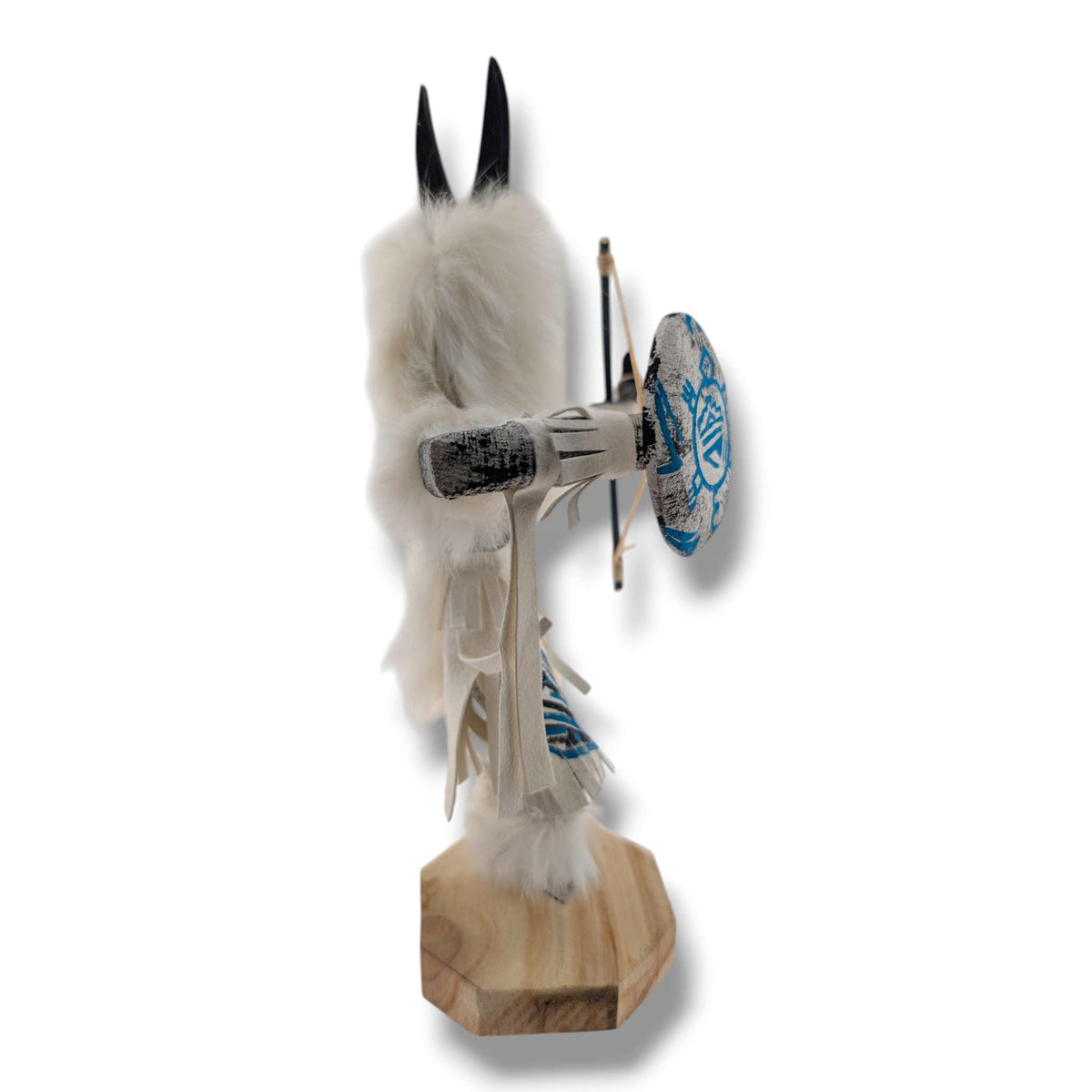10 Inch White Wolf Kachina Doll