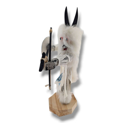 10 Inch White Wolf Kachina Doll