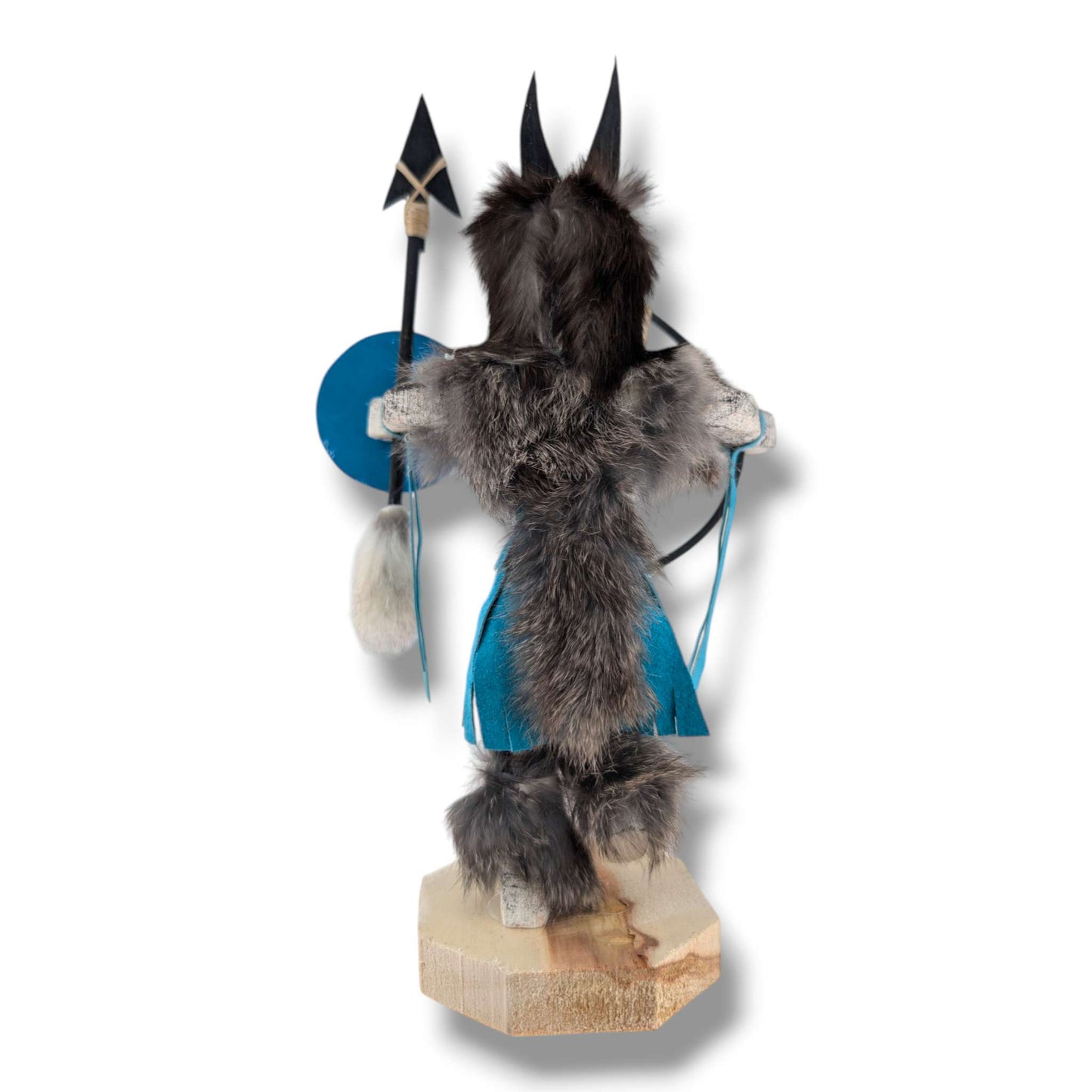 10 Inch Black Wolf Kachina Doll