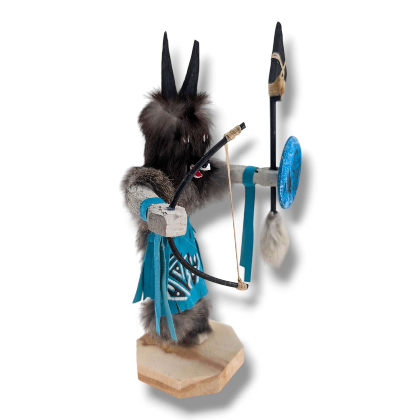 10 Inch Black Wolf Kachina Doll