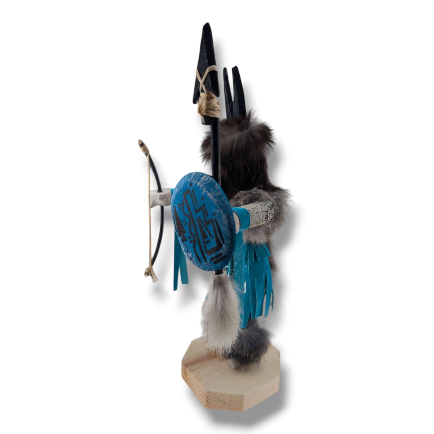 10 Inch Black Wolf Kachina Doll