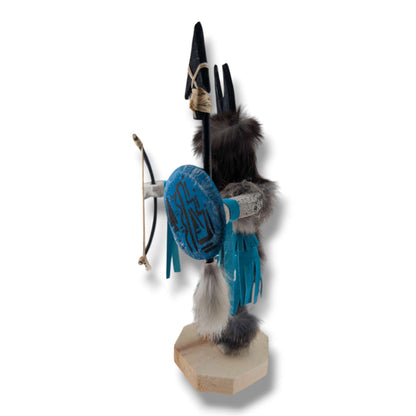 10 Inch Black Wolf Kachina Doll