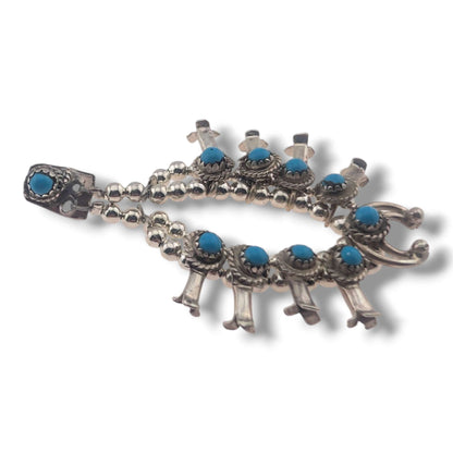Navajo Mini Squash Blossom Post Earrings by Larry Curley