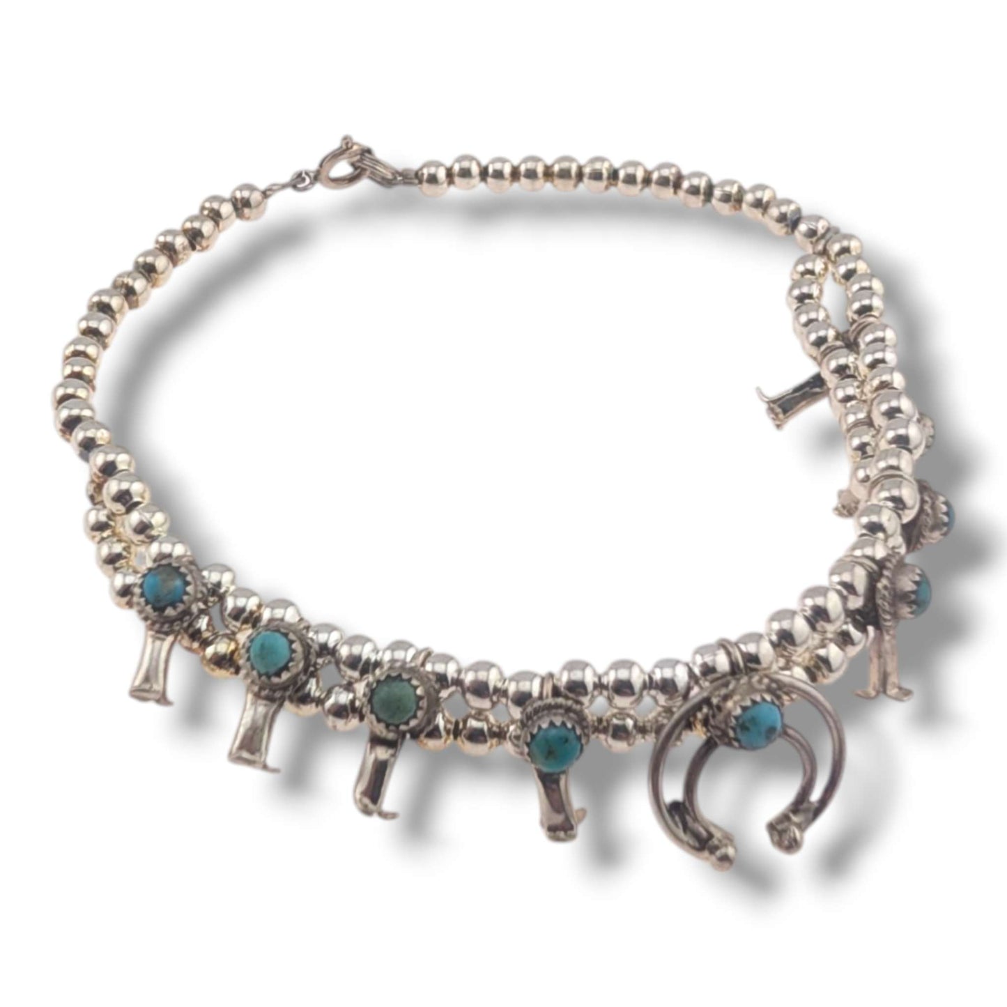 Navajo Baby Squash Blossom Bracelet by Larry Curley