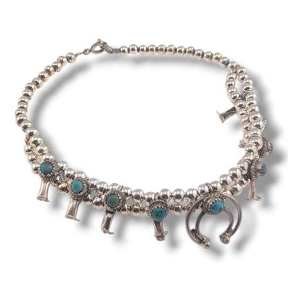Navajo Baby Squash Blossom Bracelet by Larry Curley