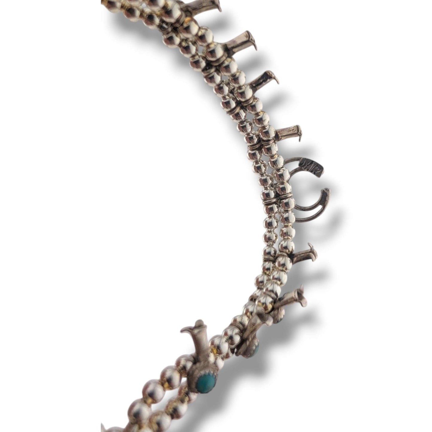 Navajo Baby Squash Blossom Bracelet by Larry Curley