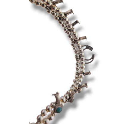 Navajo Baby Squash Blossom Bracelet by Larry Curley