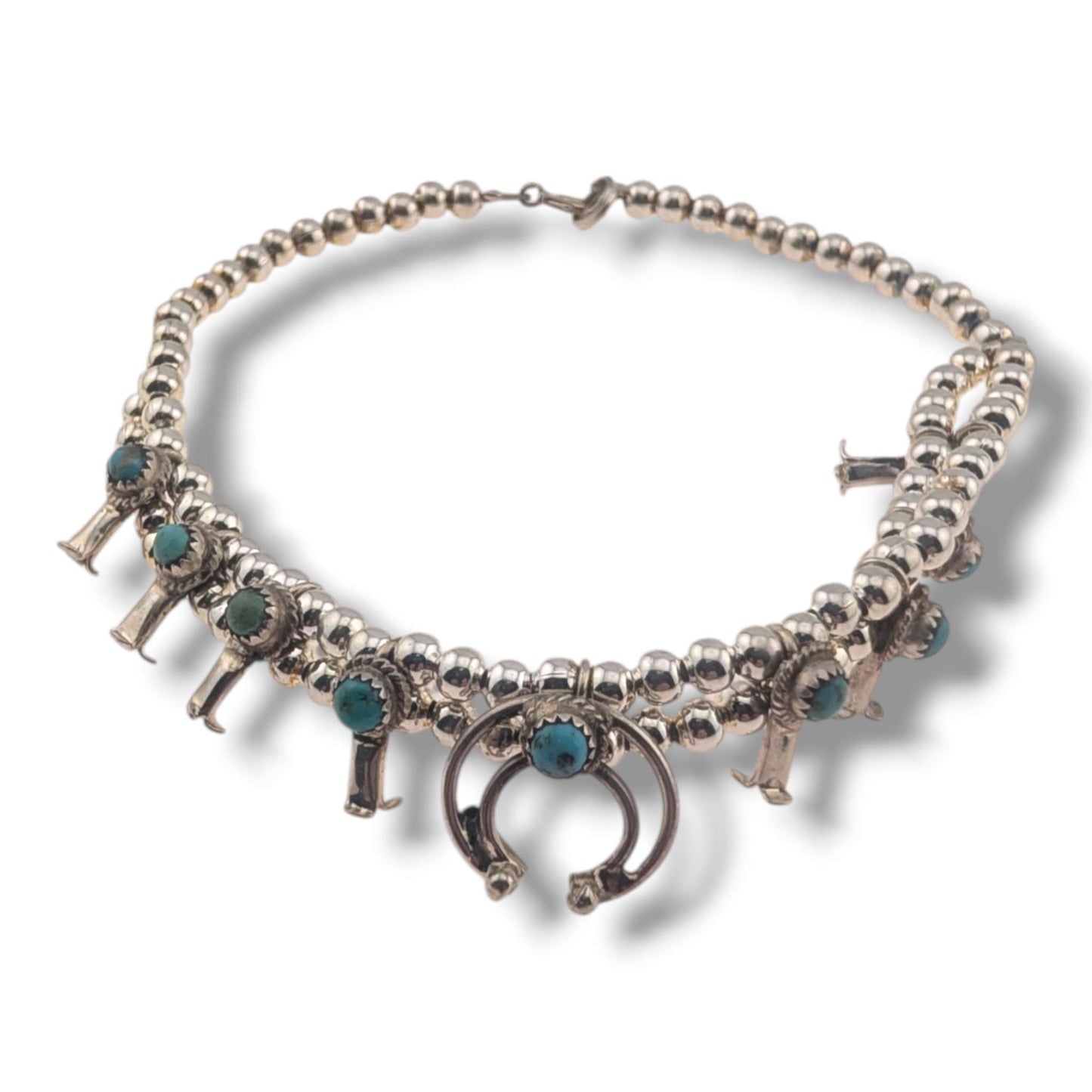 Navajo Baby Squash Blossom Bracelet by Larry Curley
