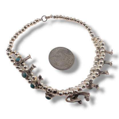 Navajo Baby Squash Blossom Bracelet by Larry Curley