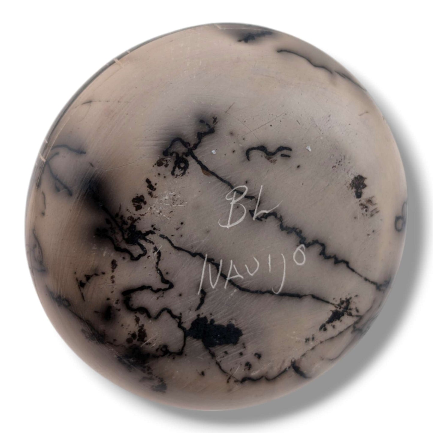 Navajo Hand-Etched Horsehair Pottery Vase by Ben Billy