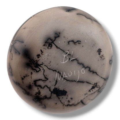 Navajo Hand-Etched Horsehair Pottery Vase by Ben Billy
