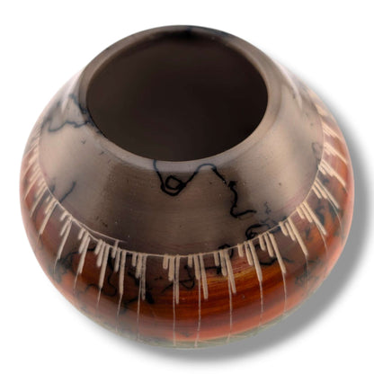 Navajo Hand-Etched Horsehair Seed Pot by Ben Billy