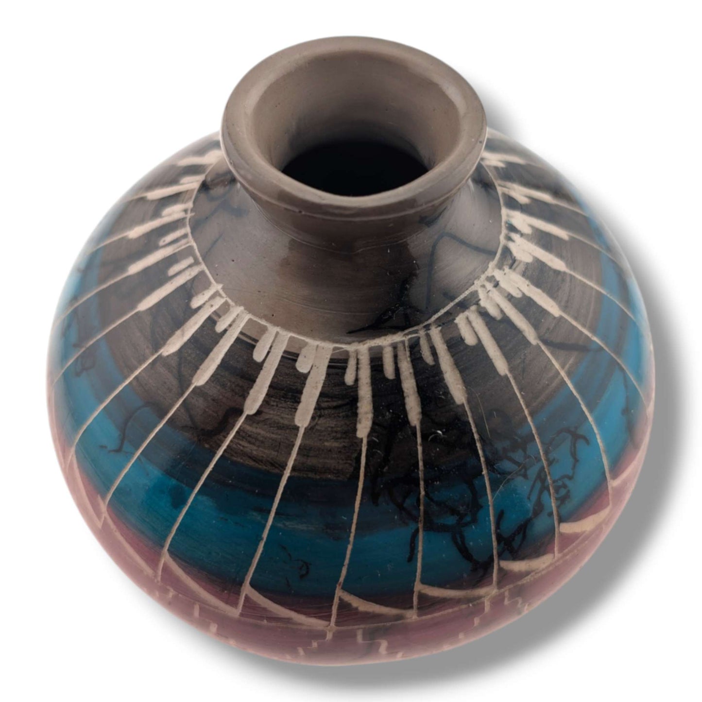 Navajo Hand-Etched Horsehair Seed Pot by Ben Billy
