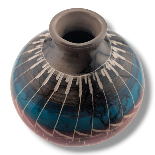 Navajo Hand-Etched Horsehair Seed Pot by Ben Billy