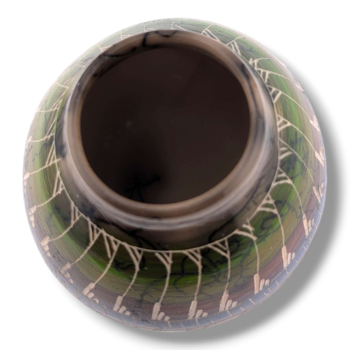 Navajo Hand-Etched Horsehair Vase by Ben Billy (As-Is)