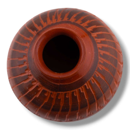 Navajo Hand-Etched Terracotta Seed Pot by Ben Billy