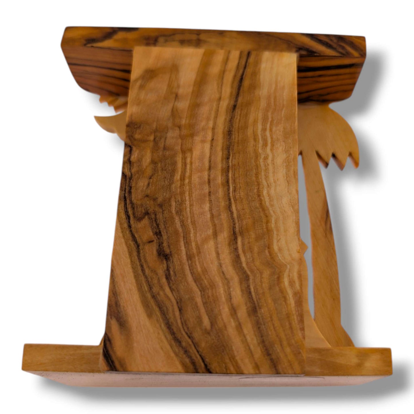 Hand-Carved Olive Wood Nativity Scene Sculpture