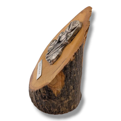 Olive Wood Madonna and Child Jerusalem Plaque