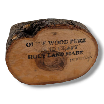 Olive Wood Madonna and Child Jerusalem Plaque