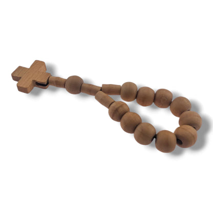 Hand-Carved Olive Wood Finger Rosary