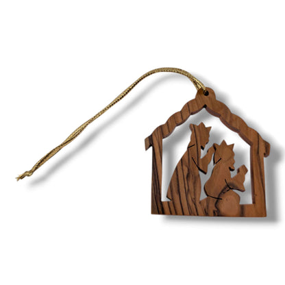 Hand-Carved Olive Wood Dove of Peace Ornament