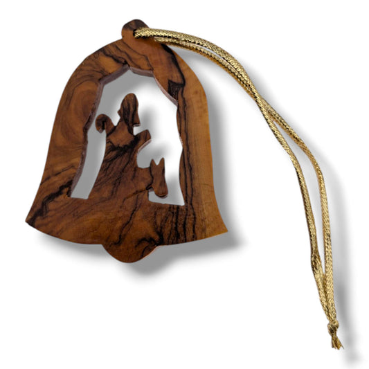 Hand-Carved Olive Wood Camel Nativity Ornament