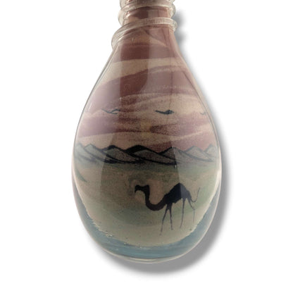 Large Vintage Jordanian Sand Art Bottle