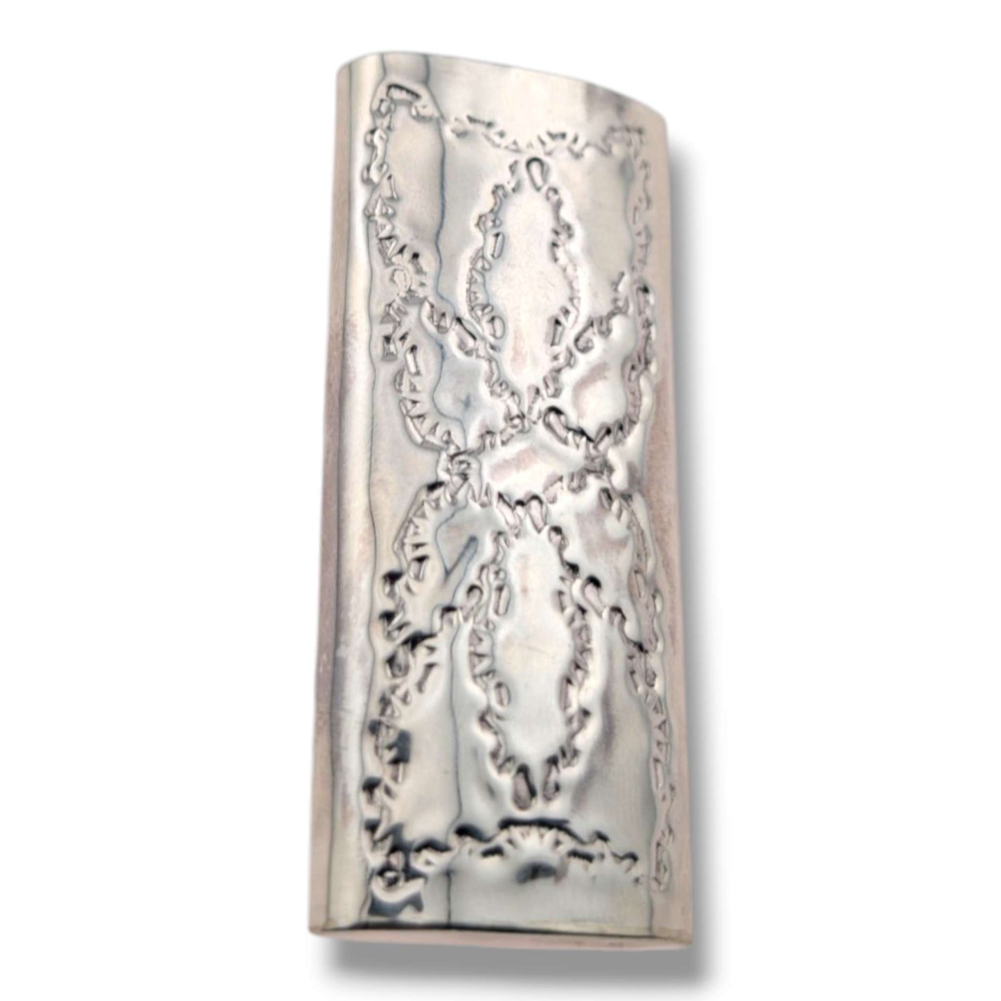 Navajo Sterling Silver Mini Bic Lighter Case with Red Coral