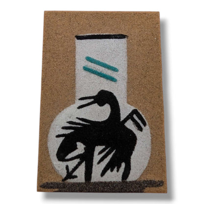 Trail of Tears Navajo Sand Painting Magnet by Molly Goldtooth