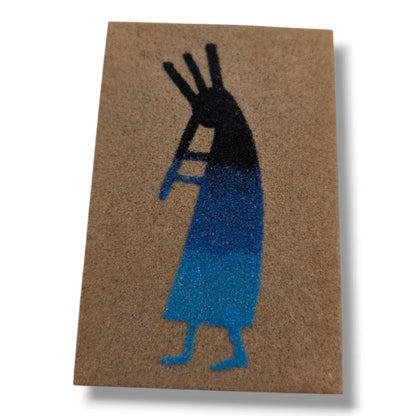 Kokopelli Ombre Navajo Sand Painting Magnet by Molly Goldtooth