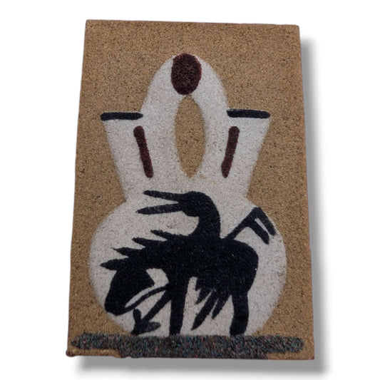 Wedding Vase with End of the Trail Navajo Sand Painting Magnet by Molly Goldtooth