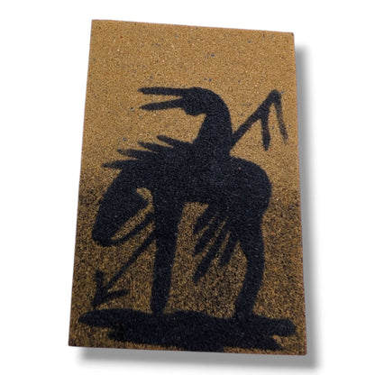 End of the Trail Black Sand Navajo Painting Magnet by Molly Goldtooth