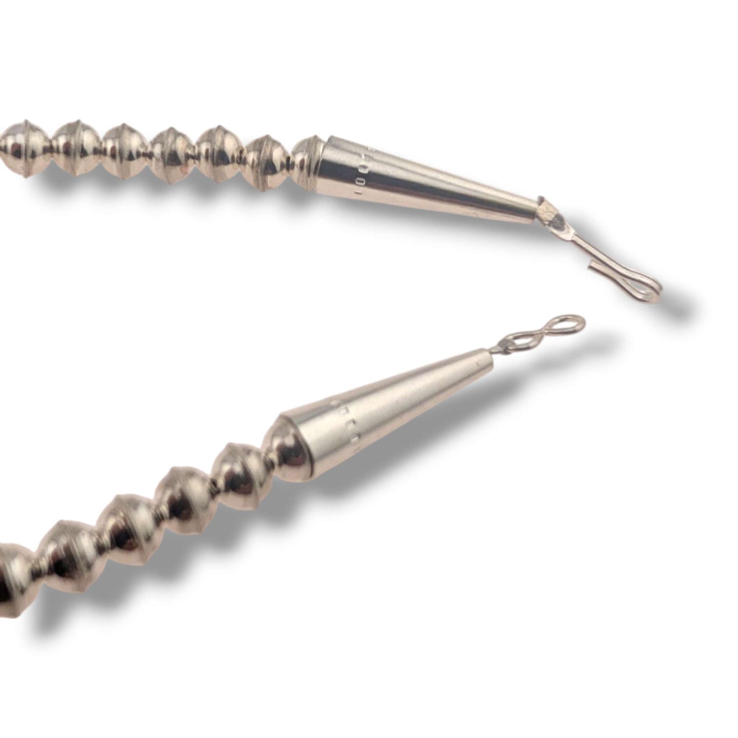 Navajo Sterling Silver Turquoise Nugget Squash Blossom Necklace and Earring Set