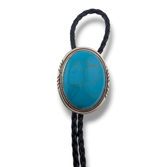 Navajo Robert and Corinne Leekya Sterling Silver Bolo Tie