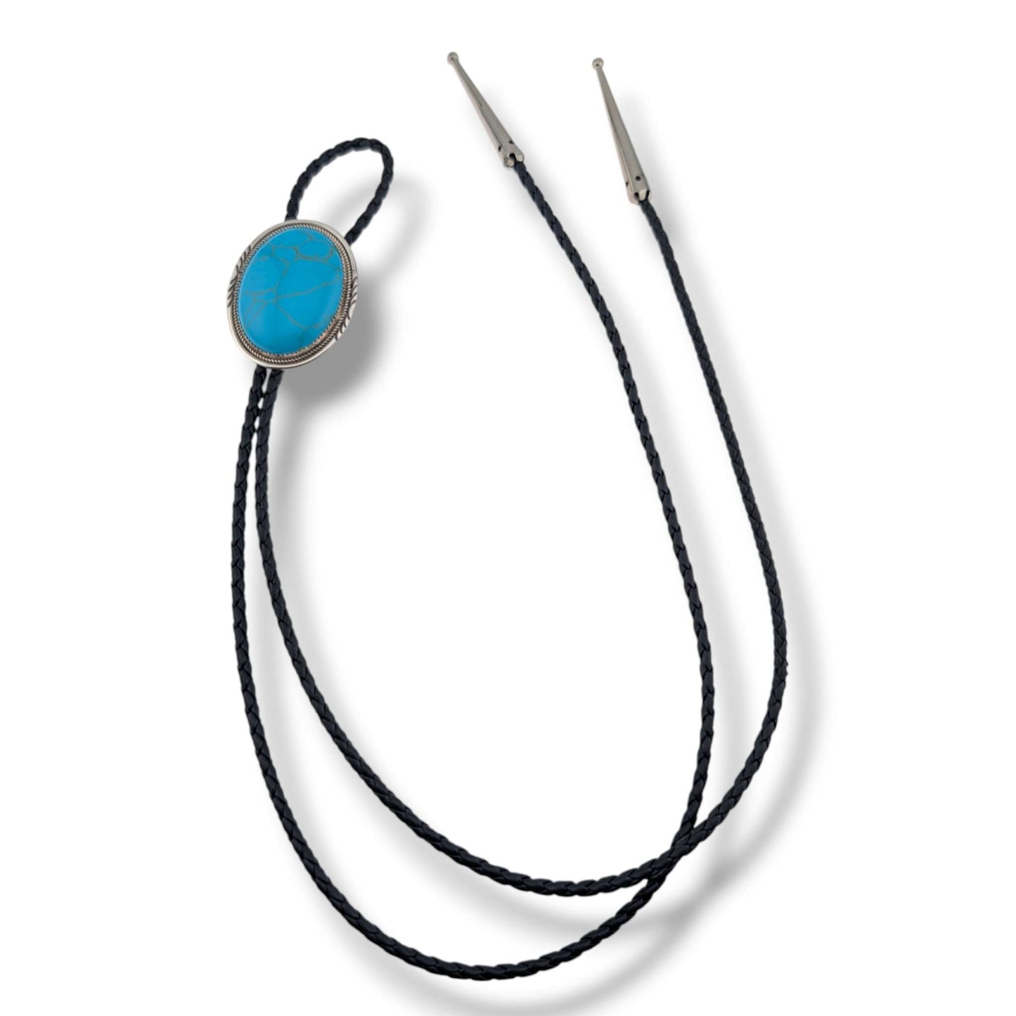 Navajo Robert and Corinne Leekya Sterling Silver Bolo Tie