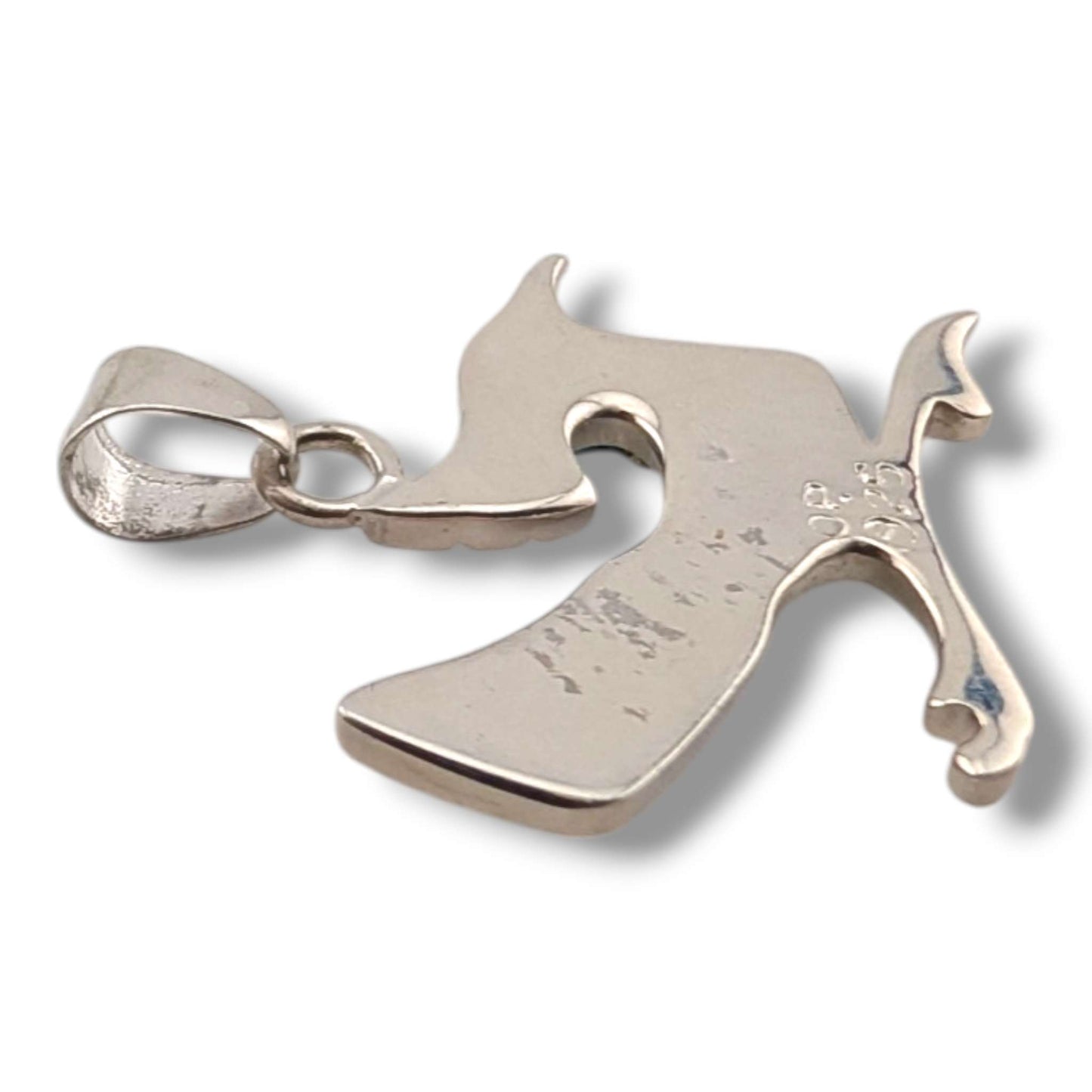 Sterling Silver Multi-Stone Inlay Roadrunner Pendant