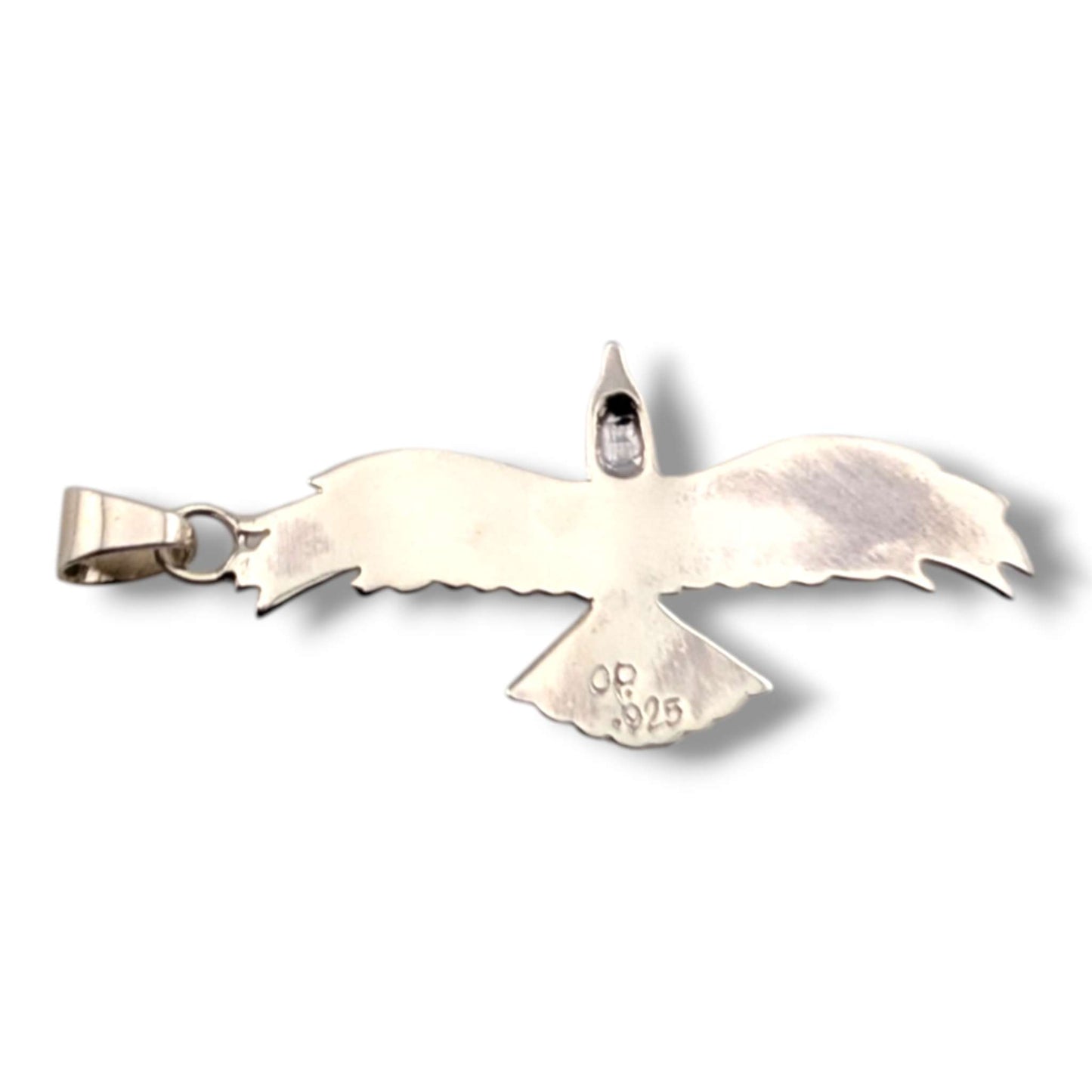Sterling Silver Multi-Stone Inlay Thunderbird Pendant