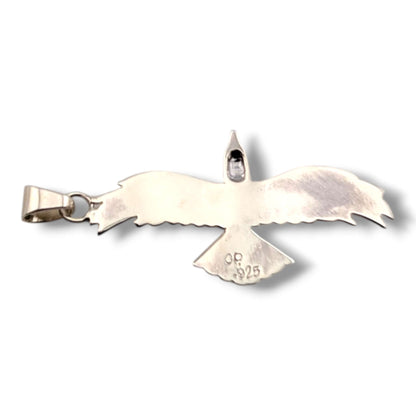 Sterling Silver Multi-Stone Inlay Thunderbird Pendant