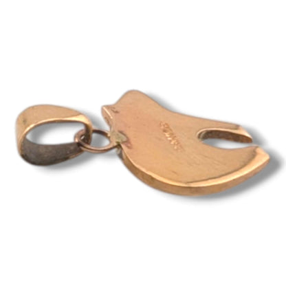 Bronze Inlay Bear Amulet Pendant
