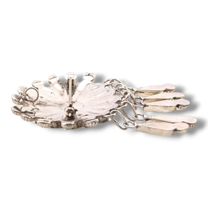 Zuni Sterling Silver Sunface Pin and Pendant by Abel Soseeah
