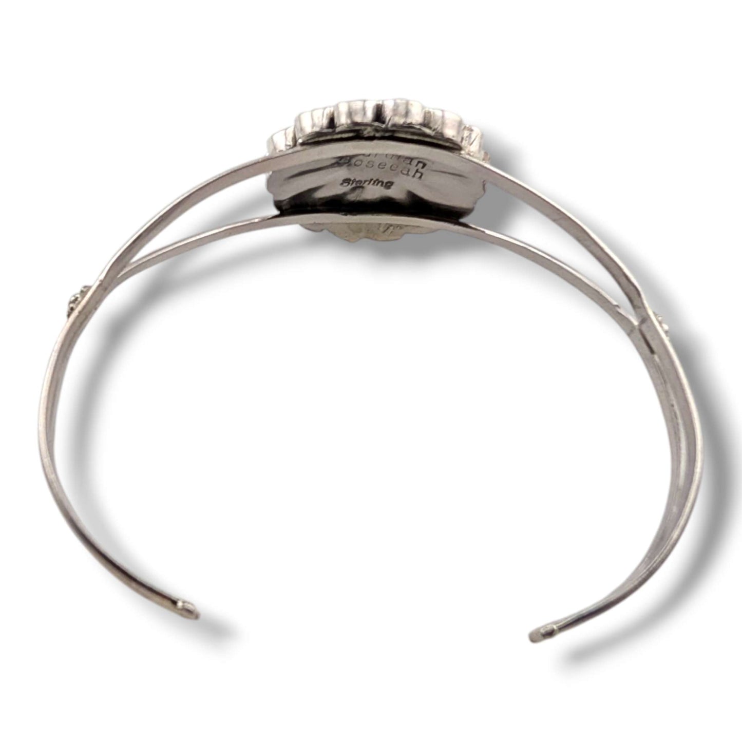 Zuni Sterling Silver Sunface Cuff Bracelet by Burdian Soseeah