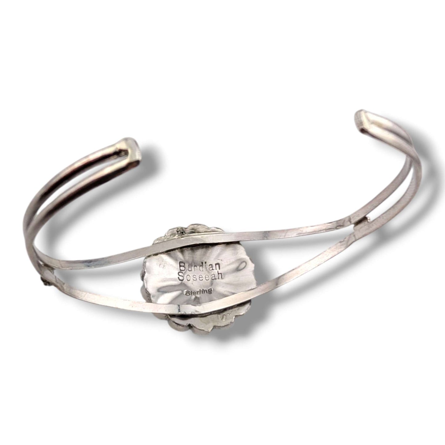 Zuni Sterling Silver Sunface Cuff Bracelet by Burdian Soseeah