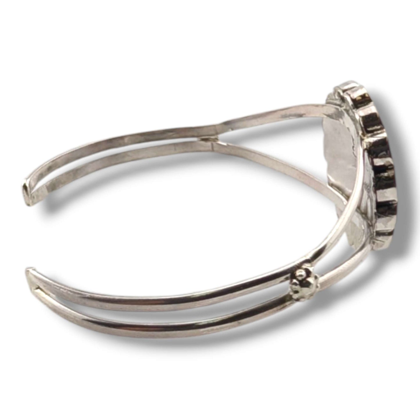 Zuni Sterling Silver Sunface Cuff Bracelet by Burdian Soseeah
