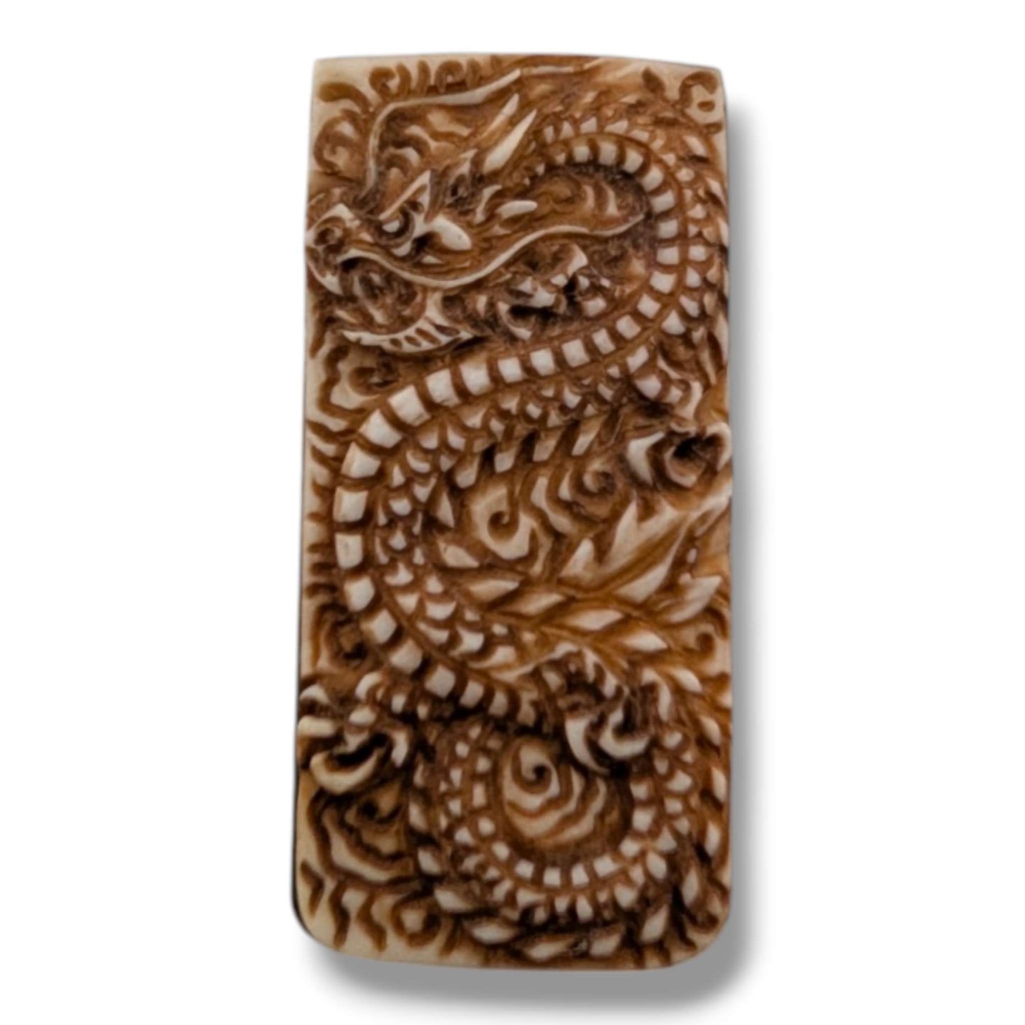Vintage Hand-Carved Dragon Money Clip