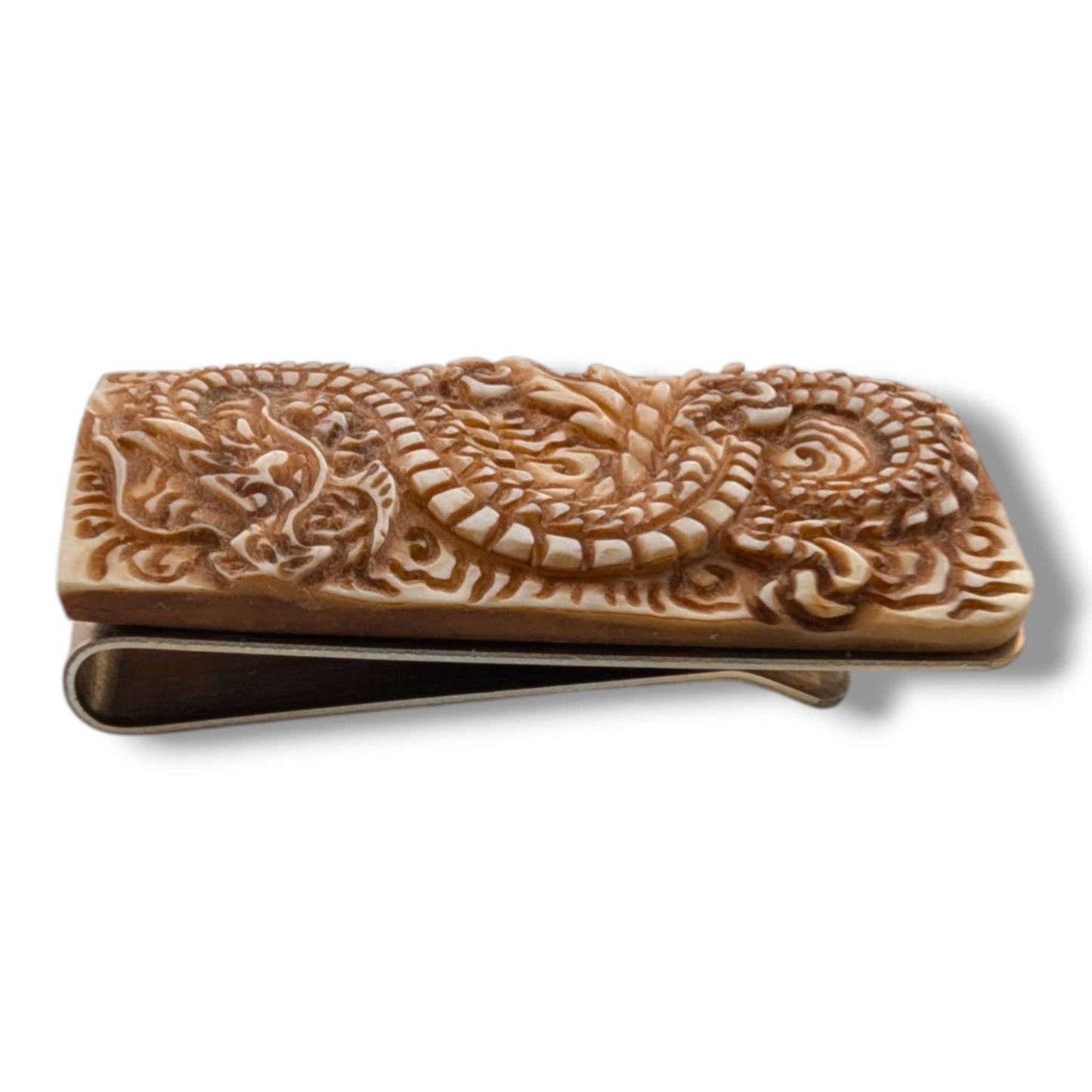 Vintage Hand-Carved Dragon Money Clip